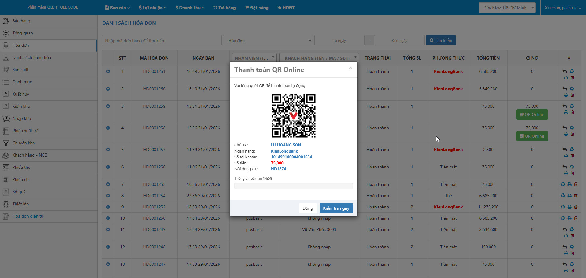 QR Code • Thanh toán Online